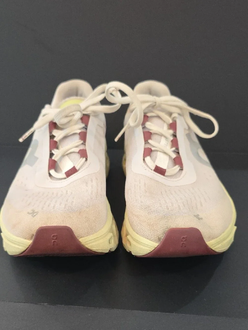 On Running CloudMonster Women’s Pale Pink Mesh & Yellow Sole Size 7